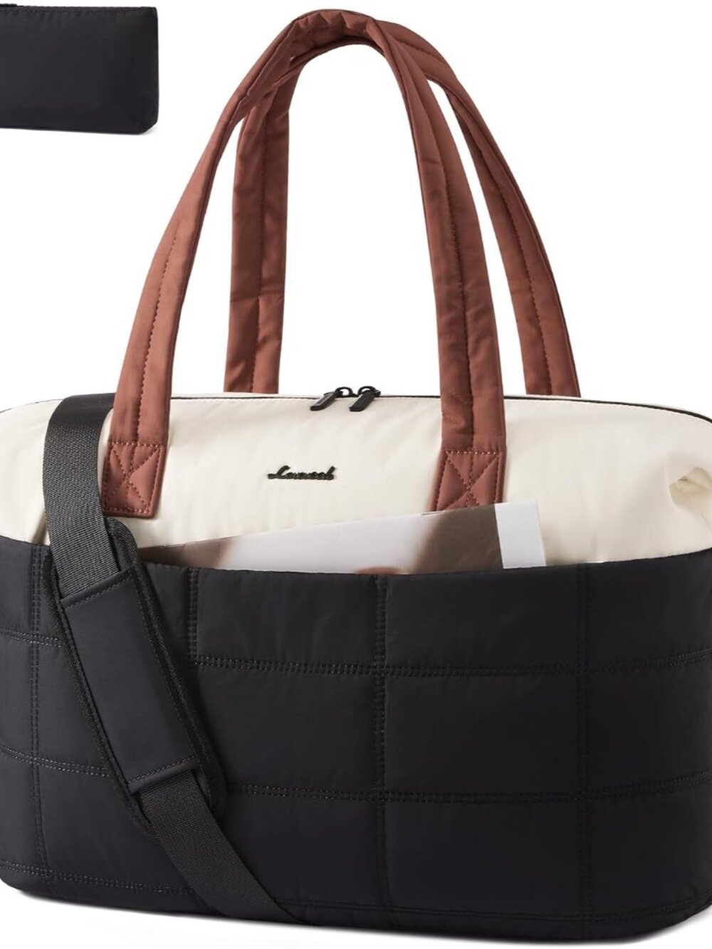 Gym Bag for Women & Men with Wet Pocket,36L Puffer Laptop Work Bags for Women wi